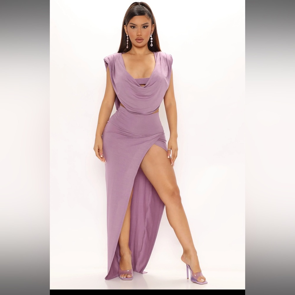 Fashion Nova New Day maxi Skirt Set - Lavender